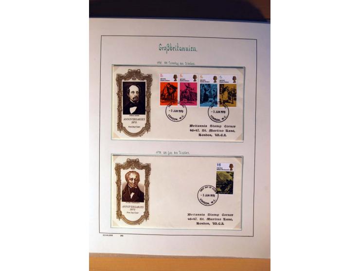 1840/1974, sehr schöne gestempelte Sammlung, differenziert nach Farben, Zähnungen und Platten, dabei viele bessere Werte z.B.