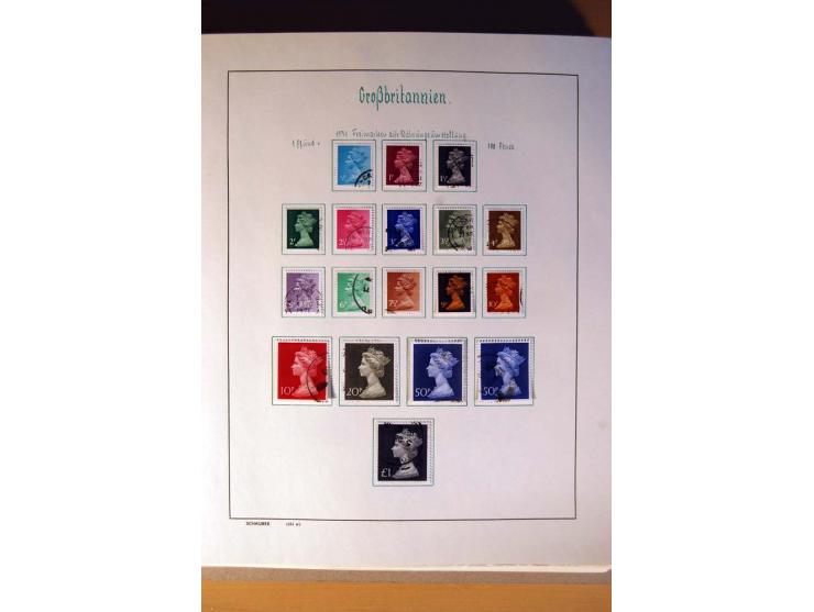 1840/1974, sehr schöne gestempelte Sammlung, differenziert nach Farben, Zähnungen und Platten, dabei viele bessere Werte z.B.