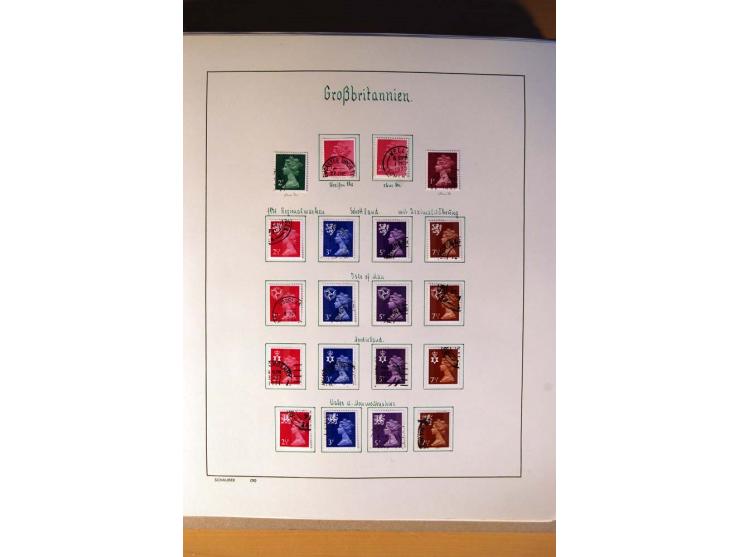 1840/1974, sehr schöne gestempelte Sammlung, differenziert nach Farben, Zähnungen und Platten, dabei viele bessere Werte z.B.
