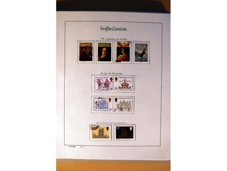 1840/1974, sehr schöne gestempelte Sammlung, differenziert nach Farben, Zähnungen und Platten, dabei viele bessere Werte z.B.