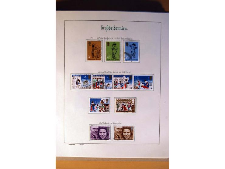 1840/1974, sehr schöne gestempelte Sammlung, differenziert nach Farben, Zähnungen und Platten, dabei viele bessere Werte z.B.