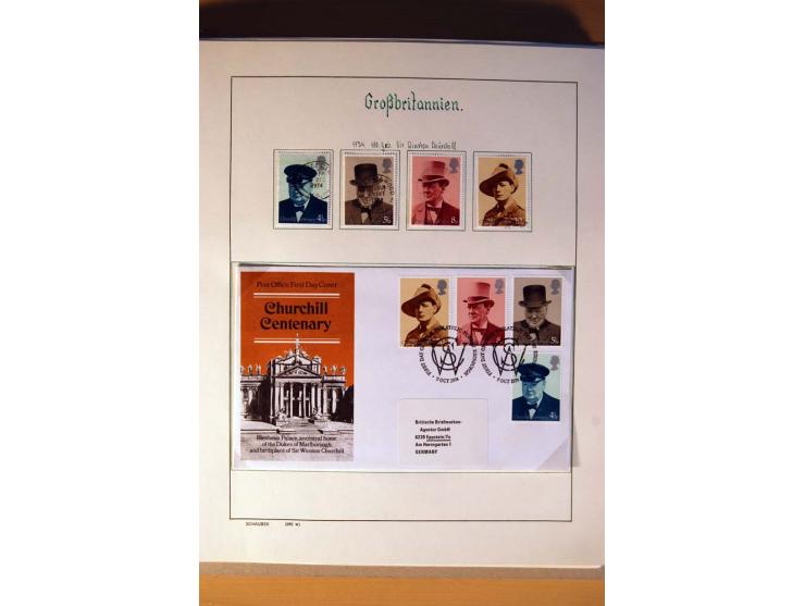 1840/1974, sehr schöne gestempelte Sammlung, differenziert nach Farben, Zähnungen und Platten, dabei viele bessere Werte z.B.