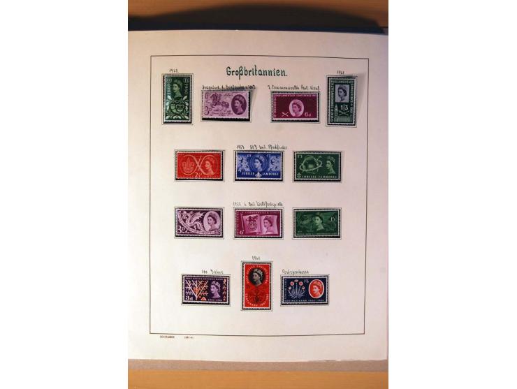 1840/1974, sehr schöne gestempelte Sammlung, differenziert nach Farben, Zähnungen und Platten, dabei viele bessere Werte z.B.