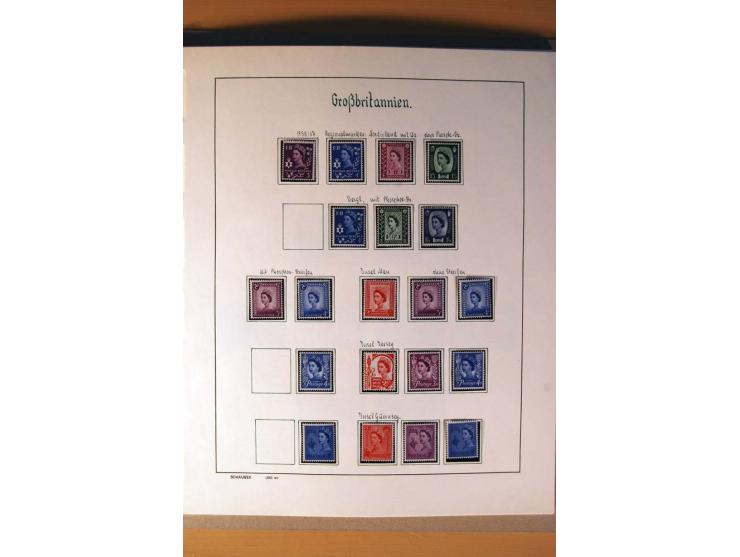 1840/1974, sehr schöne gestempelte Sammlung, differenziert nach Farben, Zähnungen und Platten, dabei viele bessere Werte z.B.