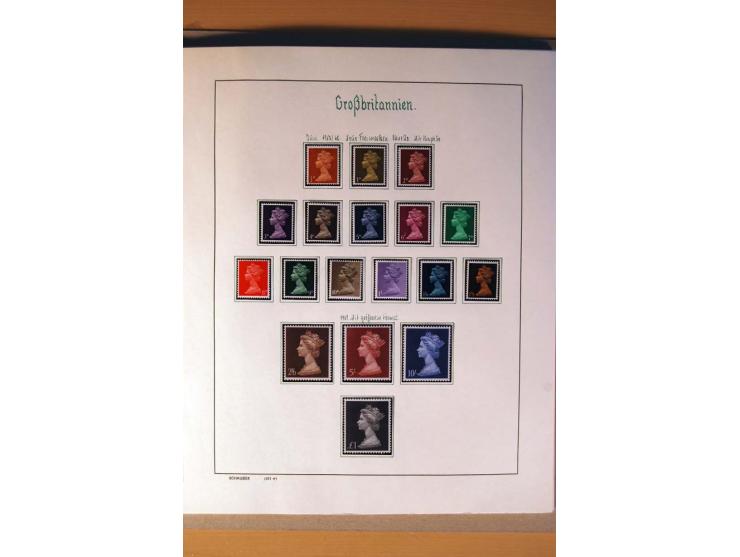 1840/1974, sehr schöne gestempelte Sammlung, differenziert nach Farben, Zähnungen und Platten, dabei viele bessere Werte z.B.
