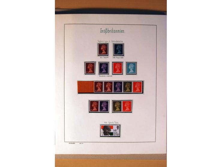 1840/1974, sehr schöne gestempelte Sammlung, differenziert nach Farben, Zähnungen und Platten, dabei viele bessere Werte z.B.