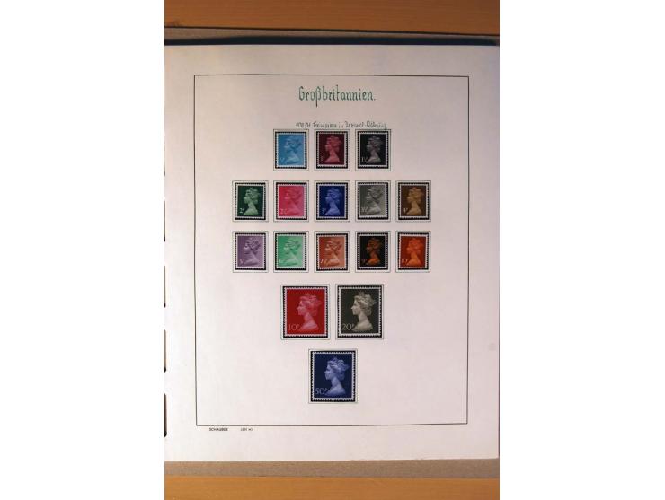 1840/1974, sehr schöne gestempelte Sammlung, differenziert nach Farben, Zähnungen und Platten, dabei viele bessere Werte z.B.