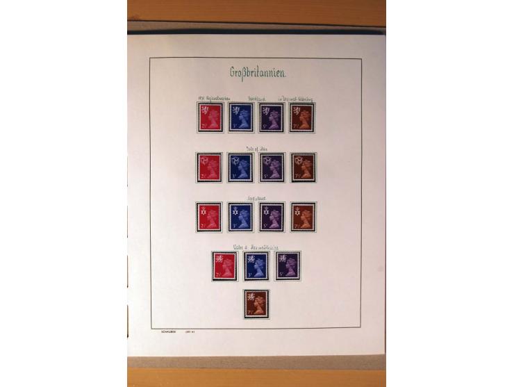 1840/1974, sehr schöne gestempelte Sammlung, differenziert nach Farben, Zähnungen und Platten, dabei viele bessere Werte z.B.