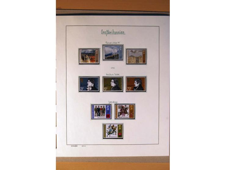1840/1974, sehr schöne gestempelte Sammlung, differenziert nach Farben, Zähnungen und Platten, dabei viele bessere Werte z.B.