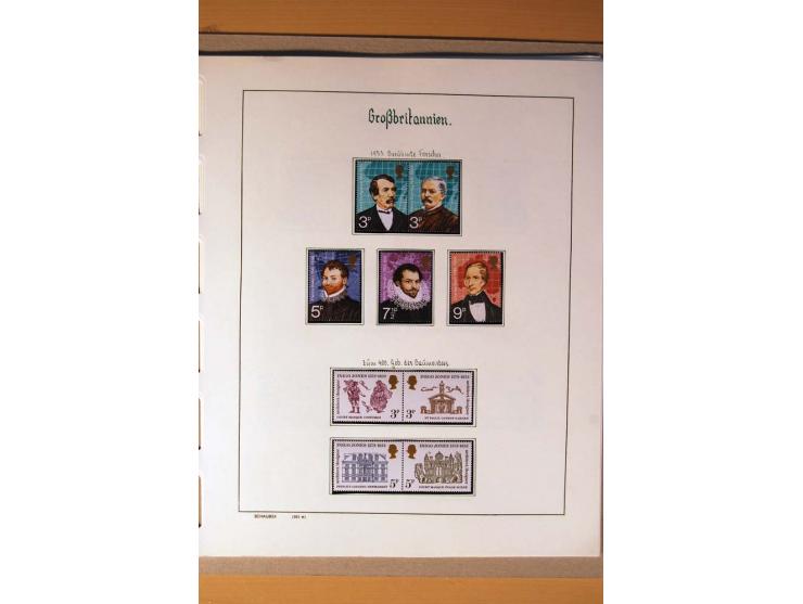 1840/1974, sehr schöne gestempelte Sammlung, differenziert nach Farben, Zähnungen und Platten, dabei viele bessere Werte z.B.
