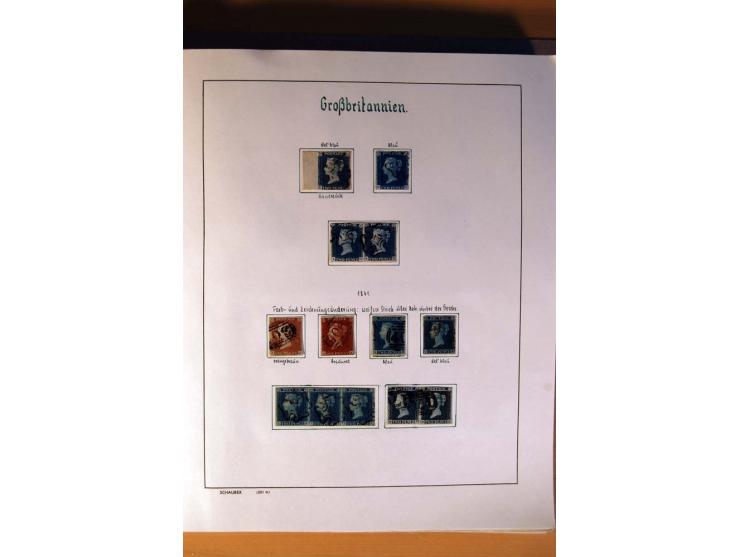 1840/1974, sehr schöne gestempelte Sammlung, differenziert nach Farben, Zähnungen und Platten, dabei viele bessere Werte z.B.