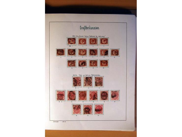1840/1974, sehr schöne gestempelte Sammlung, differenziert nach Farben, Zähnungen und Platten, dabei viele bessere Werte z.B.