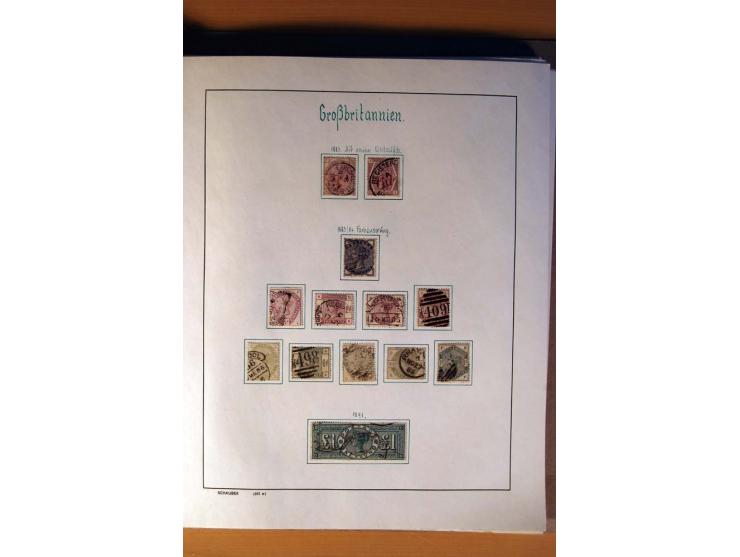 1840/1974, sehr schöne gestempelte Sammlung, differenziert nach Farben, Zähnungen und Platten, dabei viele bessere Werte z.B.