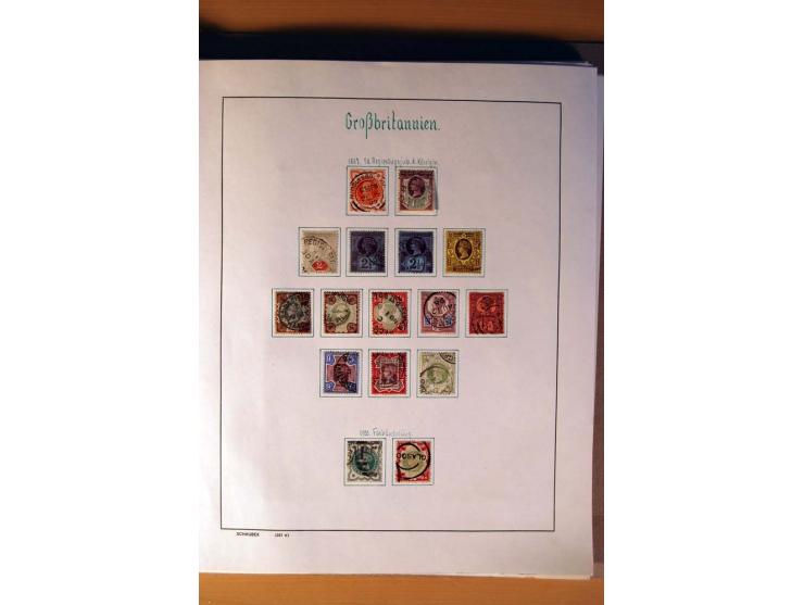 1840/1974, sehr schöne gestempelte Sammlung, differenziert nach Farben, Zähnungen und Platten, dabei viele bessere Werte z.B.