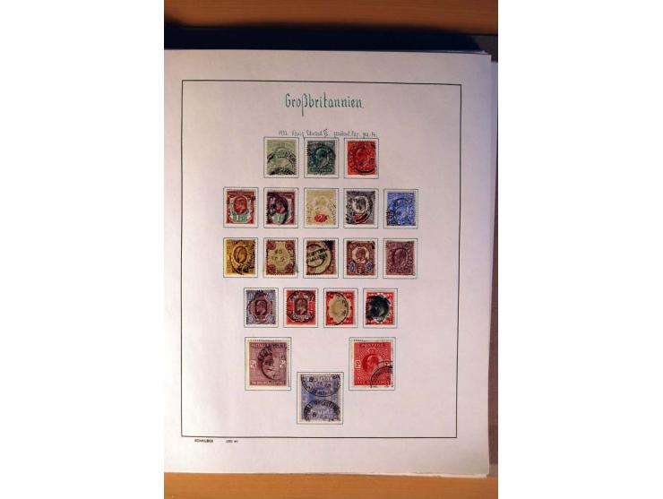 1840/1974, sehr schöne gestempelte Sammlung, differenziert nach Farben, Zähnungen und Platten, dabei viele bessere Werte z.B.
