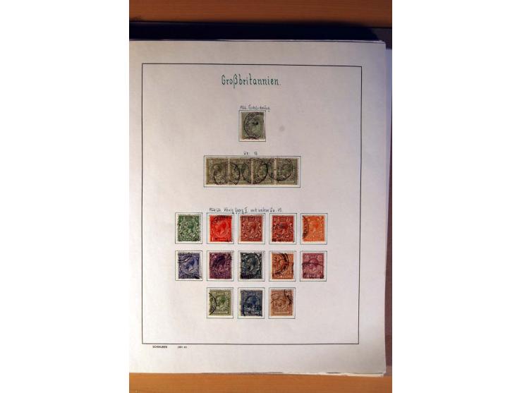 1840/1974, sehr schöne gestempelte Sammlung, differenziert nach Farben, Zähnungen und Platten, dabei viele bessere Werte z.B.