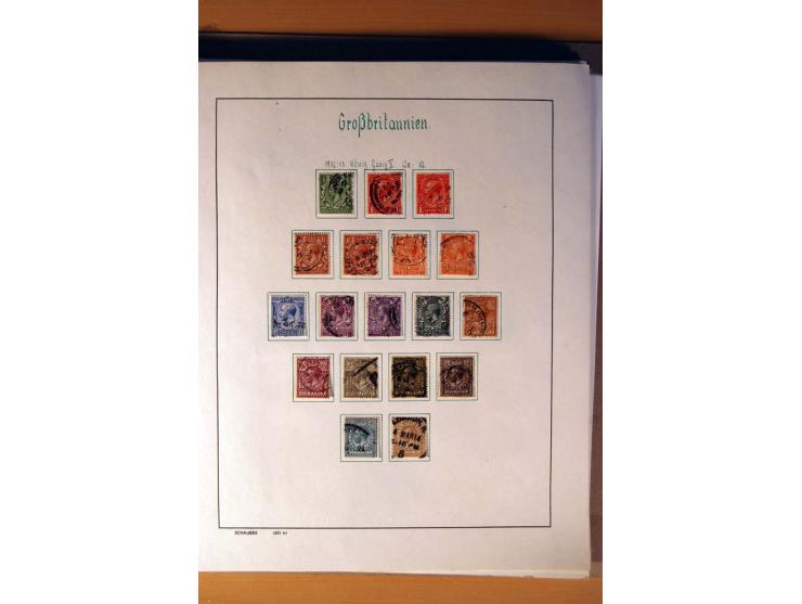 1840/1974, sehr schöne gestempelte Sammlung, differenziert nach Farben, Zähnungen und Platten, dabei viele bessere Werte z.B.