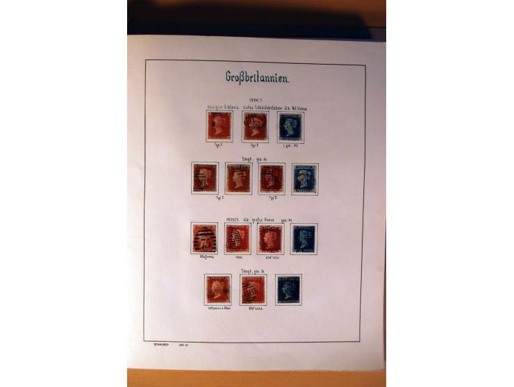 1840/1974, sehr schöne gestempelte Sammlung, differenziert nach Farben, Zähnungen und Platten, dabei viele bessere Werte z.B.