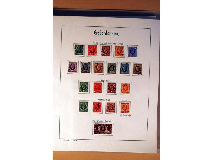 1840/1974, sehr schöne gestempelte Sammlung, differenziert nach Farben, Zähnungen und Platten, dabei viele bessere Werte z.B.