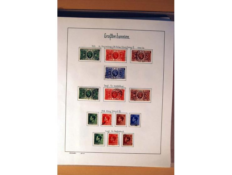 1840/1974, sehr schöne gestempelte Sammlung, differenziert nach Farben, Zähnungen und Platten, dabei viele bessere Werte z.B.