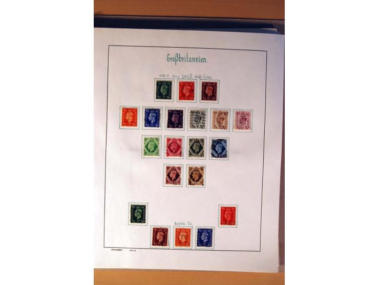 1840/1974, sehr schöne gestempelte Sammlung, differenziert nach Farben, Zähnungen und Platten, dabei viele bessere Werte z.B.