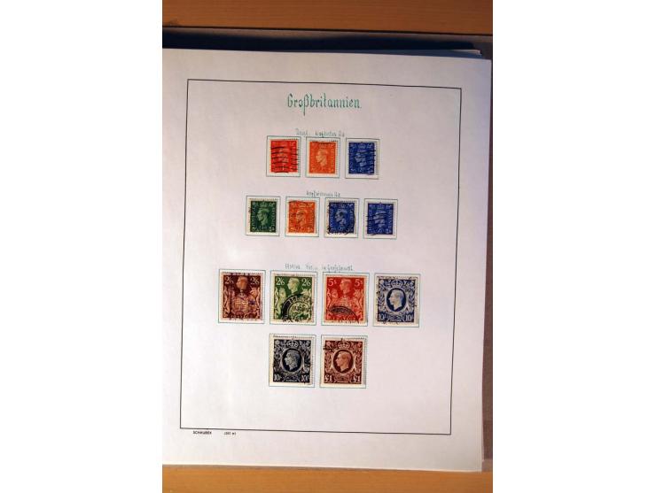1840/1974, sehr schöne gestempelte Sammlung, differenziert nach Farben, Zähnungen und Platten, dabei viele bessere Werte z.B.