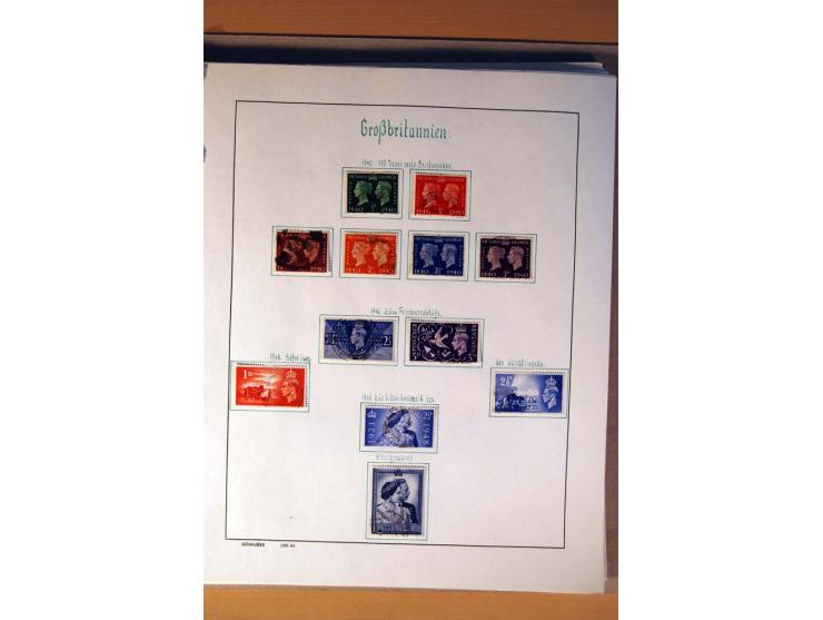 1840/1974, sehr schöne gestempelte Sammlung, differenziert nach Farben, Zähnungen und Platten, dabei viele bessere Werte z.B.