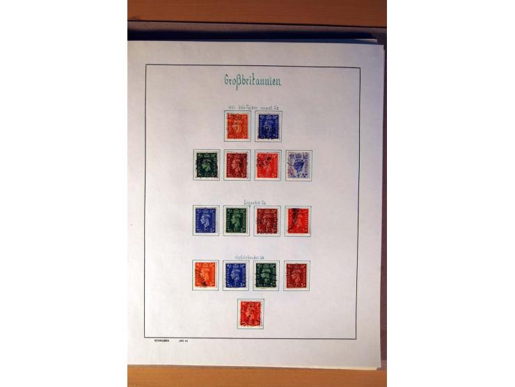 1840/1974, sehr schöne gestempelte Sammlung, differenziert nach Farben, Zähnungen und Platten, dabei viele bessere Werte z.B.
