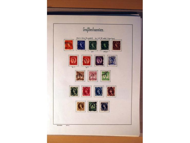 1840/1974, sehr schöne gestempelte Sammlung, differenziert nach Farben, Zähnungen und Platten, dabei viele bessere Werte z.B.