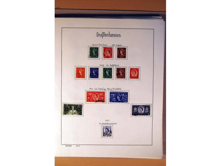 1840/1974, sehr schöne gestempelte Sammlung, differenziert nach Farben, Zähnungen und Platten, dabei viele bessere Werte z.B.