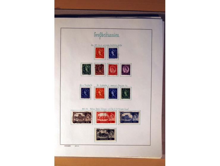 1840/1974, sehr schöne gestempelte Sammlung, differenziert nach Farben, Zähnungen und Platten, dabei viele bessere Werte z.B.