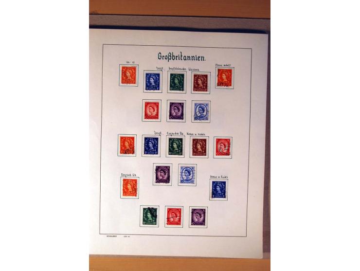 1840/1974, sehr schöne gestempelte Sammlung, differenziert nach Farben, Zähnungen und Platten, dabei viele bessere Werte z.B.