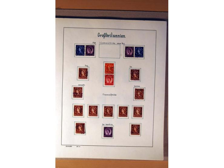 1840/1974, sehr schöne gestempelte Sammlung, differenziert nach Farben, Zähnungen und Platten, dabei viele bessere Werte z.B.