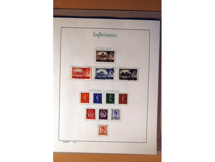 1840/1974, sehr schöne gestempelte Sammlung, differenziert nach Farben, Zähnungen und Platten, dabei viele bessere Werte z.B.