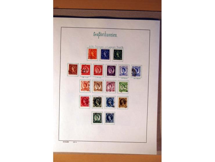 1840/1974, sehr schöne gestempelte Sammlung, differenziert nach Farben, Zähnungen und Platten, dabei viele bessere Werte z.B.