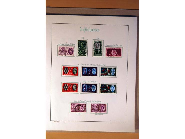1840/1974, sehr schöne gestempelte Sammlung, differenziert nach Farben, Zähnungen und Platten, dabei viele bessere Werte z.B.
