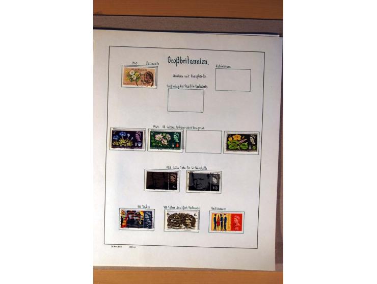 1840/1974, sehr schöne gestempelte Sammlung, differenziert nach Farben, Zähnungen und Platten, dabei viele bessere Werte z.B.