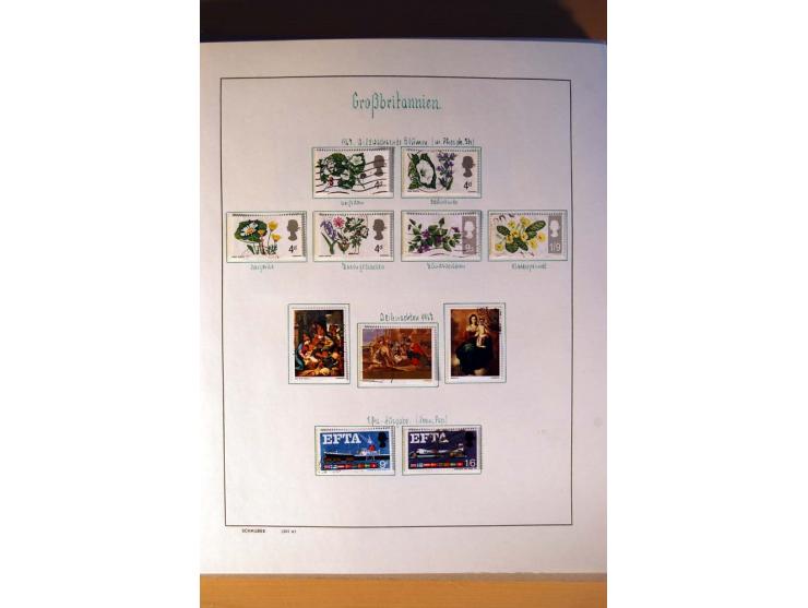 1840/1974, sehr schöne gestempelte Sammlung, differenziert nach Farben, Zähnungen und Platten, dabei viele bessere Werte z.B.