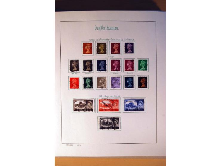 1840/1974, sehr schöne gestempelte Sammlung, differenziert nach Farben, Zähnungen und Platten, dabei viele bessere Werte z.B.