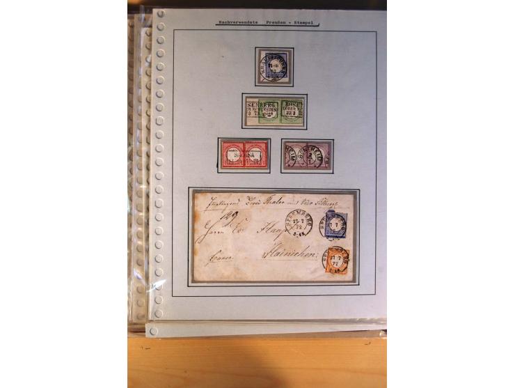 1872/75, BRUSTSCHILDE, ungebrauchter, teils postfrischer und gestempelter umfangreicher Sammlungsbestand, aufgelockert durch 