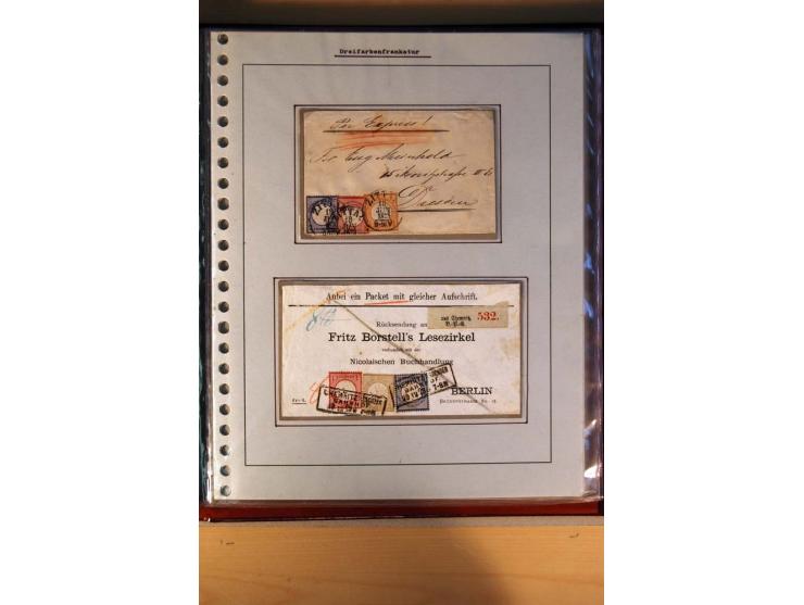 1872/75, BRUSTSCHILDE, ungebrauchter, teils postfrischer und gestempelter umfangreicher Sammlungsbestand, aufgelockert durch 