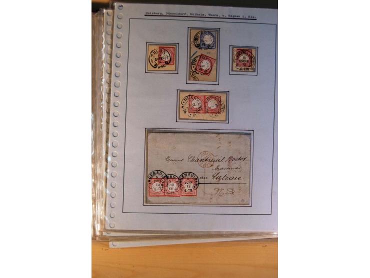 1872/75, BRUSTSCHILDE, ungebrauchter, teils postfrischer und gestempelter umfangreicher Sammlungsbestand, aufgelockert durch 