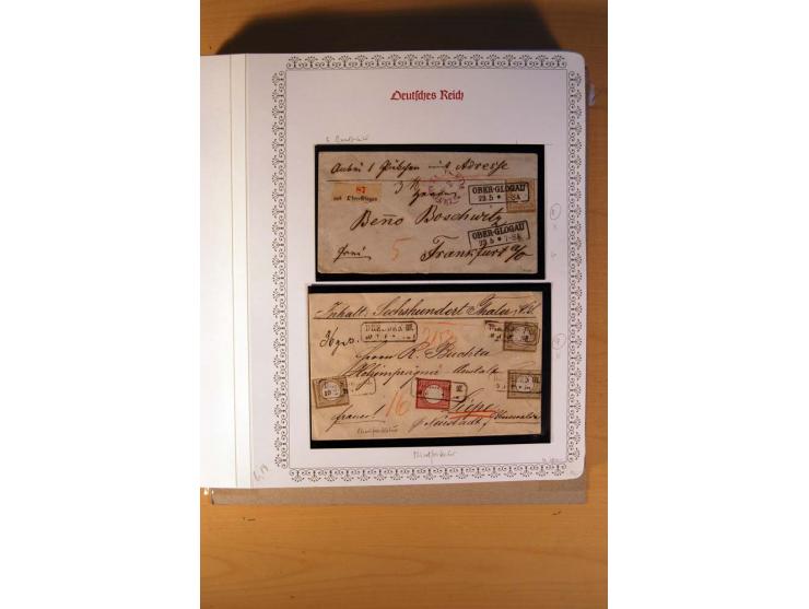 1872/75, BRUSTSCHILDE, ungebrauchter, teils postfrischer und gestempelter umfangreicher Sammlungsbestand, aufgelockert durch 