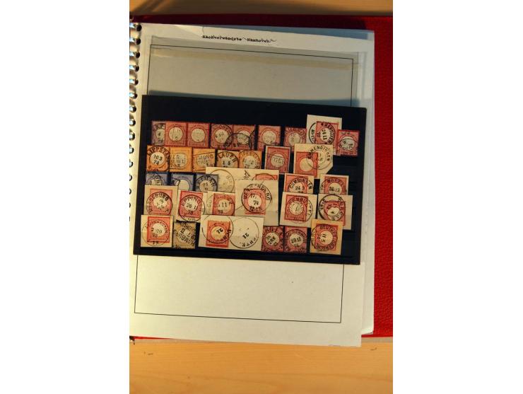 1872/75, BRUSTSCHILDE, ungebrauchter, teils postfrischer und gestempelter umfangreicher Sammlungsbestand, aufgelockert durch 