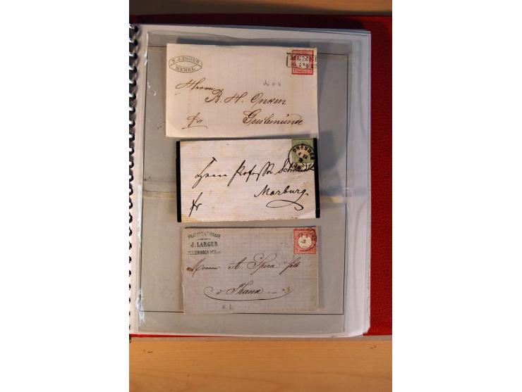 1872/75, BRUSTSCHILDE, ungebrauchter, teils postfrischer und gestempelter umfangreicher Sammlungsbestand, aufgelockert durch 