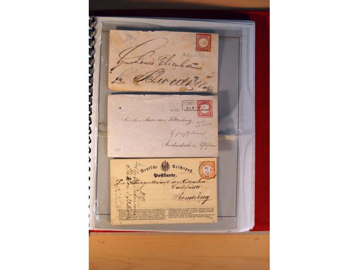 1872/75, BRUSTSCHILDE, ungebrauchter, teils postfrischer und gestempelter umfangreicher Sammlungsbestand, aufgelockert durch 