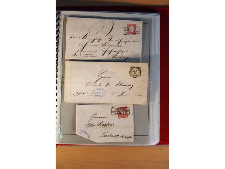 1872/75, BRUSTSCHILDE, ungebrauchter, teils postfrischer und gestempelter umfangreicher Sammlungsbestand, aufgelockert durch 