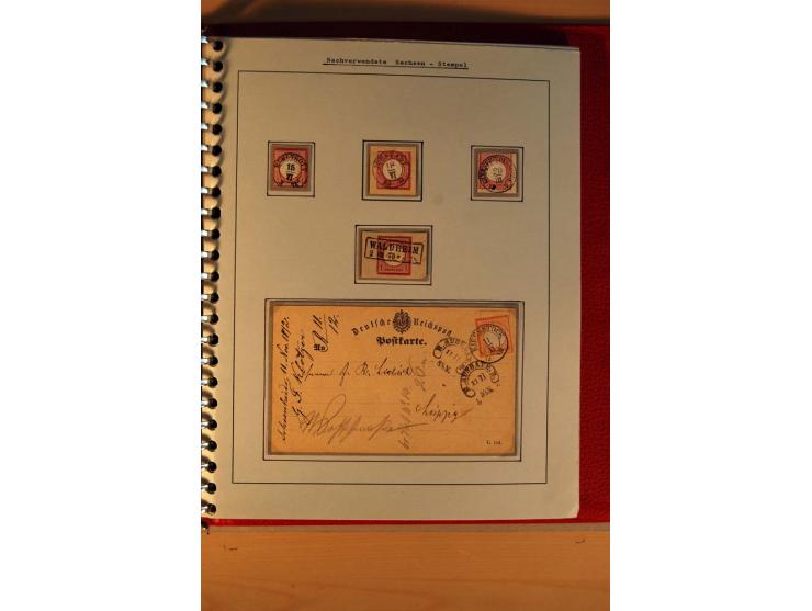 1872/75, BRUSTSCHILDE, ungebrauchter, teils postfrischer und gestempelter umfangreicher Sammlungsbestand, aufgelockert durch 