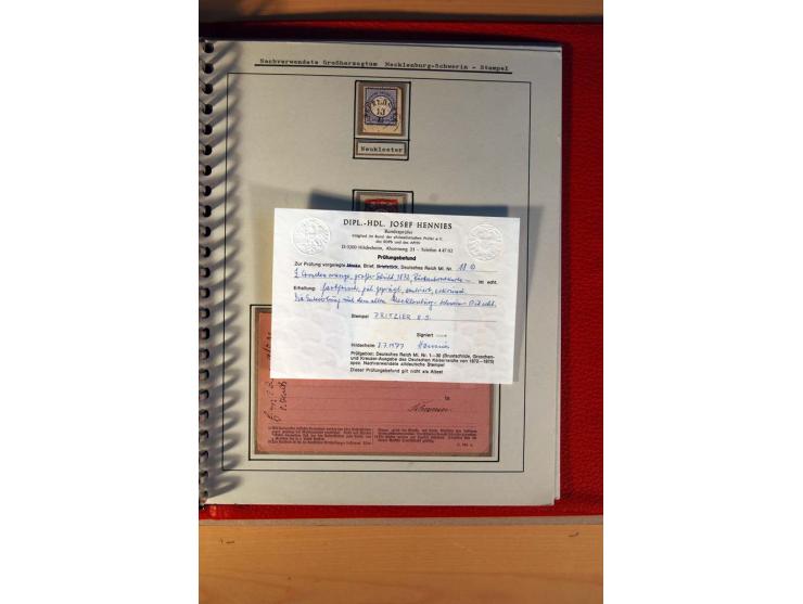 1872/75, BRUSTSCHILDE, ungebrauchter, teils postfrischer und gestempelter umfangreicher Sammlungsbestand, aufgelockert durch 