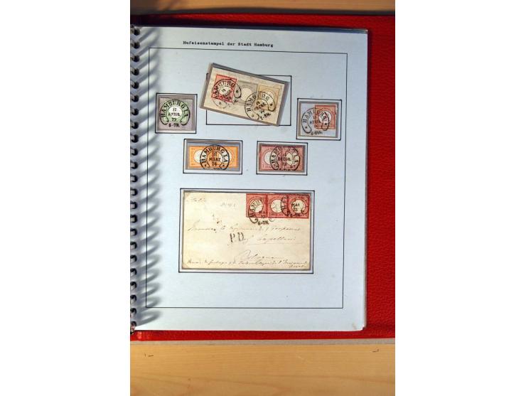 1872/75, BRUSTSCHILDE, ungebrauchter, teils postfrischer und gestempelter umfangreicher Sammlungsbestand, aufgelockert durch 